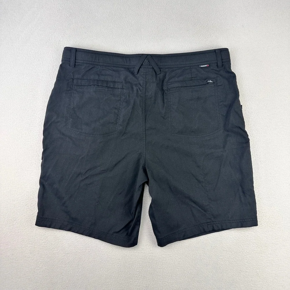 Gerry Shorts Mens 40 Black Outdoor Hiking Nylon Spandex Stretch‎ Flat Front